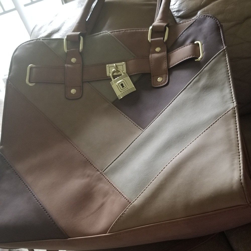 Suede tote purse